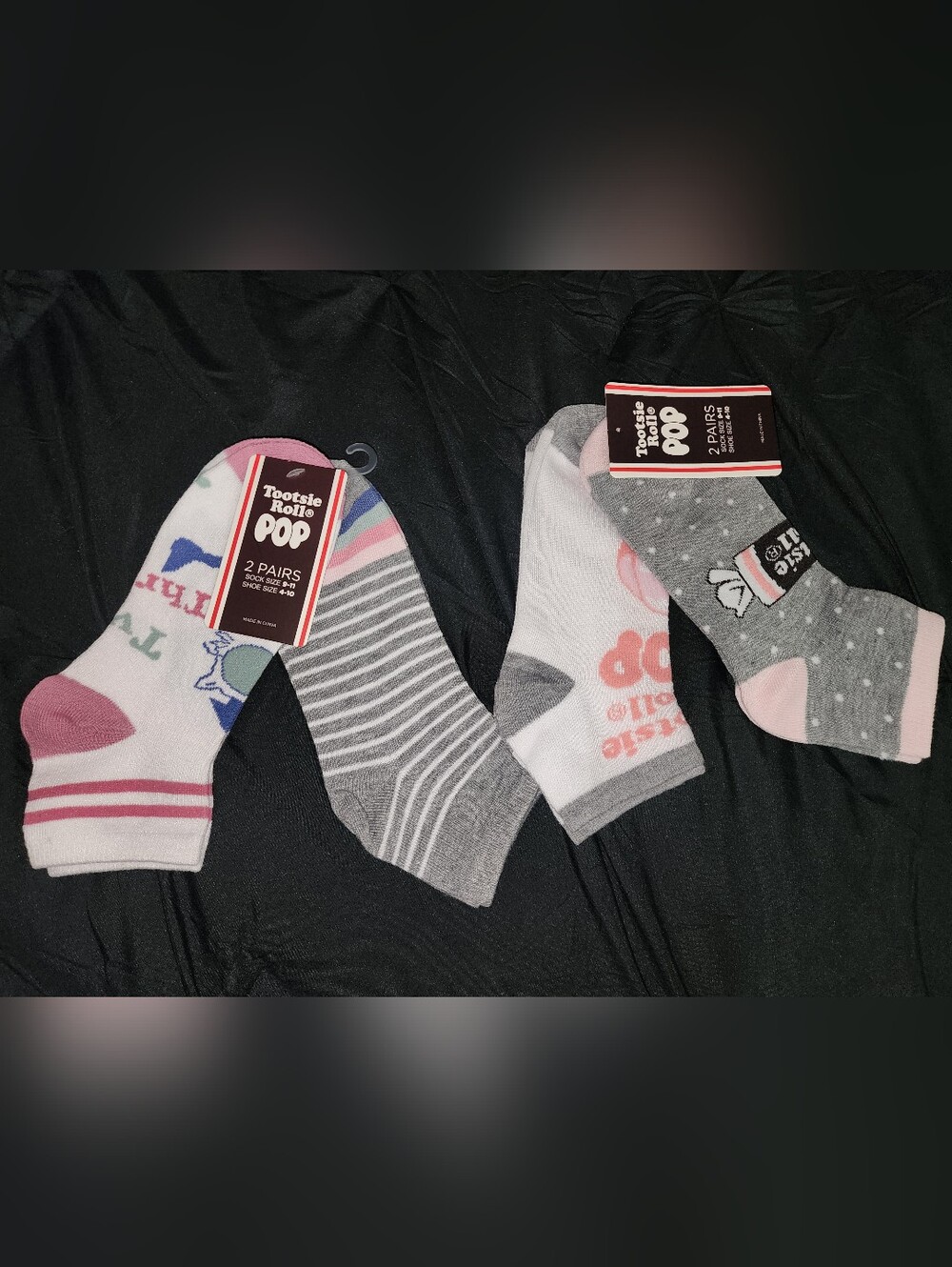 4 Pair Off Tootsie Roll Socks 2-Pack